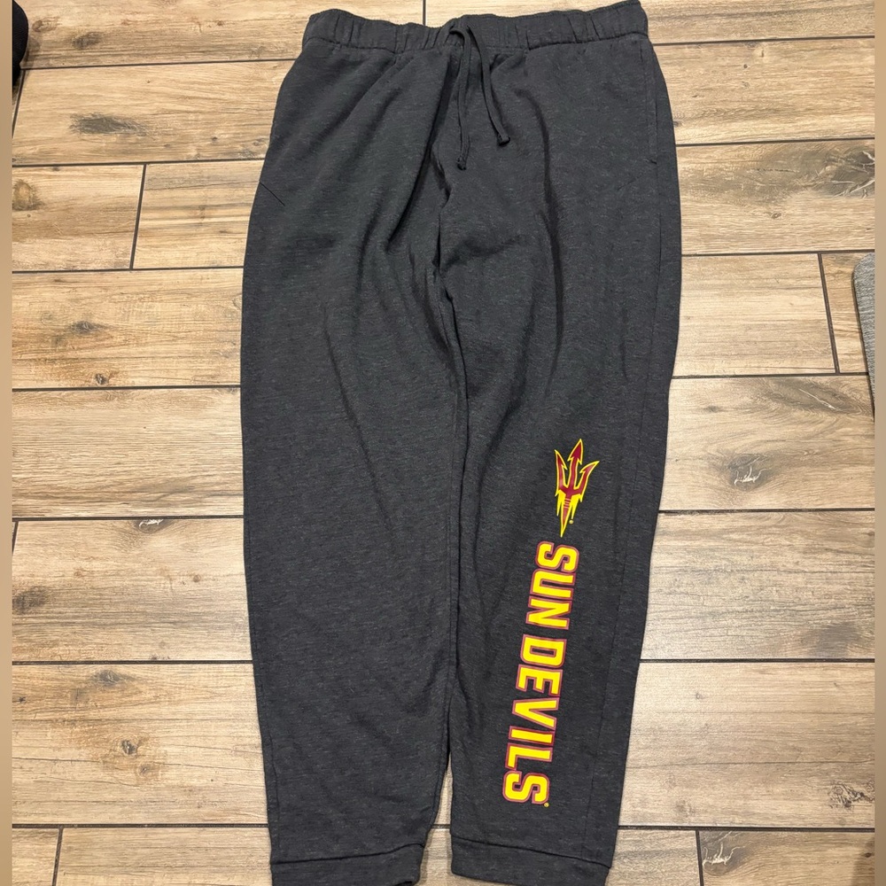 ASU Sun Devils Captivating Grey Sweatpants Size XL 29 Inch Inseam Cuffed